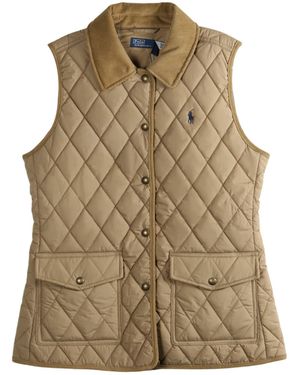 Polo Ralph Lauren Diamond-Quilted Pocket Gilet - Brown