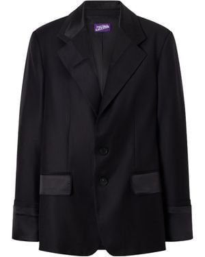Jean Paul Gaultier Wool-Gabardine Blazer - Black