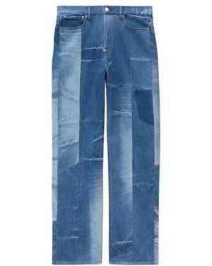 KENZO Patchwork Straight Fit Jeans - Blue