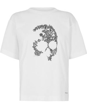 McQueen Alex Skull Lace T-Shirt - White