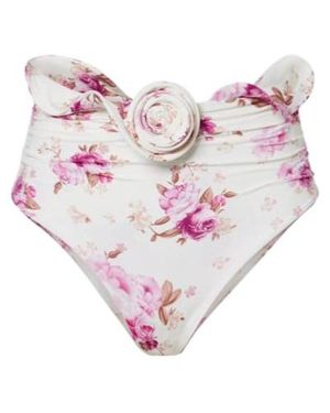 Magda Butrym Floral-Appliqué Bikini Bottoms - Pink