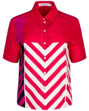 Dior Short-Sleeved Blouse - Red