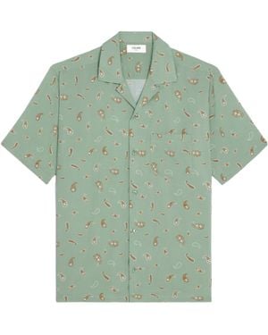 Celine Bowling Shirt - Green