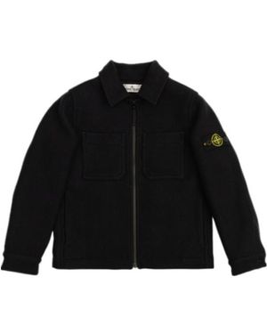 Stone Island Long Sleeve Lapel Jacket - Black