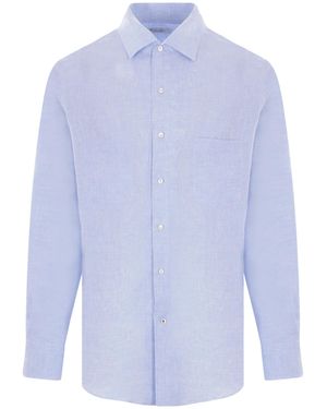 Loro Piana Long Sleeved Buttoned Shirt - Blue