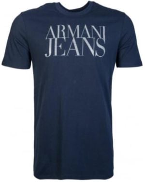 Armani Jeans Logo T-Shirt - Blue