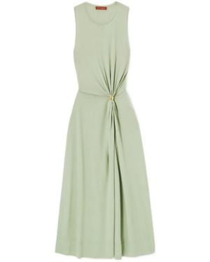 Altuzarra Gathered Elastic Mid-Length Dress - Green