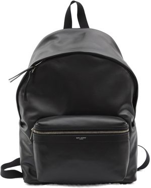 Saint Laurent City Zip-Up Backpack - Black
