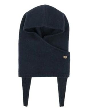 Ganni Knit Earflap Hat - Blue