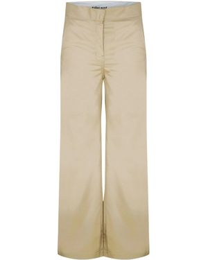Palm Angels Wideleg Trousers - Natural