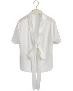 Dior Blouse With Rear Tie - White