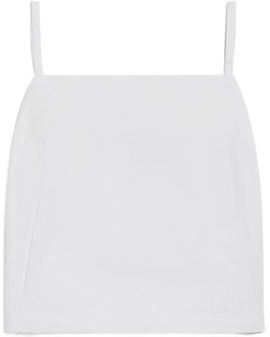 Sportmax Sleeveless Cotton Top - White