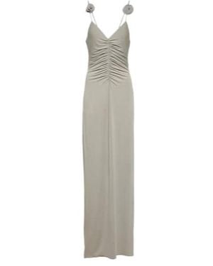 Magda Butrym Gathered Jersey Maxi Dress - White