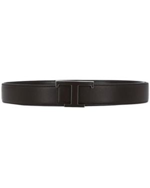 Tod's Logo-Plaque Buckled Belt - White