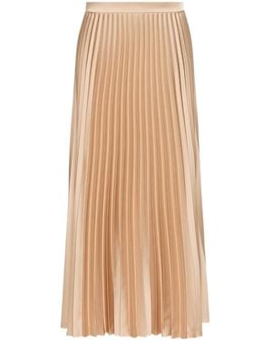 Weekend by Maxmara Pleated Satin Skirt - Natural