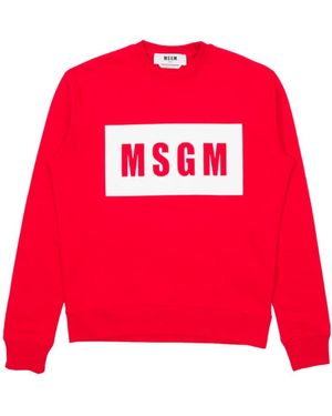 MSGM Logo Hoodie - Red