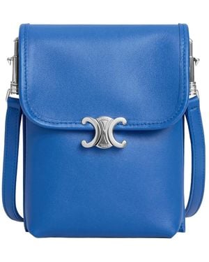 Celine Vertical Pouch Soft Triomphe - Blue