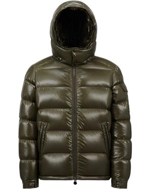 Moncler Long-Sleeved Down Jacket - Green