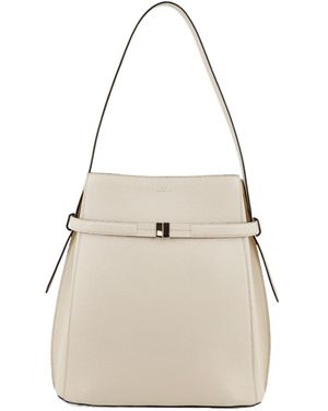TOTEME Totême Logo Printed Bucket Bag - White