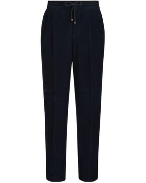 Brunello Cucinelli Garment-Dyed Trousers - Blue