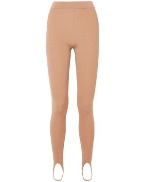 Tom Ford Ribbed Cashmere Blend Stirrup Trousers - White