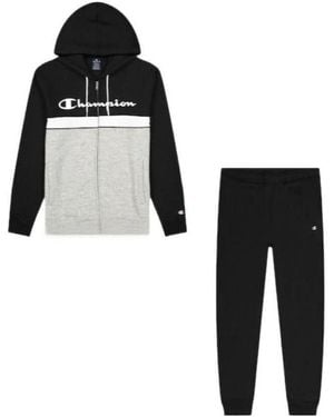 Champion Logo Details Sports Suit - Black