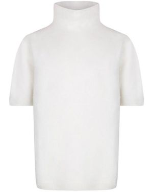 Lisa Yang Knit Roll-Neck Top - White