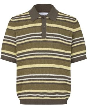 Samsøe & Samsøe Striped Polo Shirt - Green