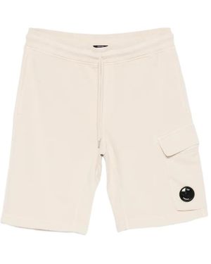 C.P. Company Cargo-Pockets Track Shorts - White