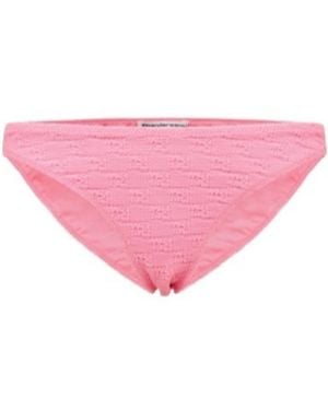 Alexander Wang Texture Logo Jersey Bikini Bottoms - Pink