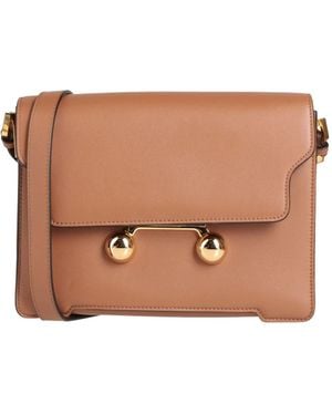 Marni Medium-Sized Minimalist Leather Bag - Brown