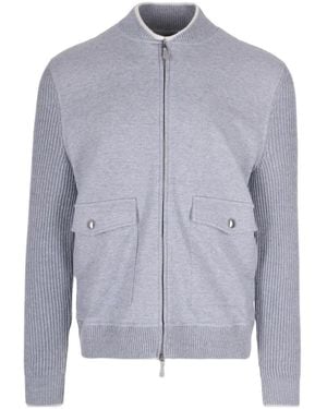 Eleventy Flap-Pocket Jacket - Blue