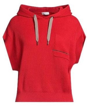 Brunello Cucinelli Plain Colour Jumpers - Red