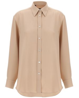 Brioni Buttoned Long-Sleeved Shirt - Natural