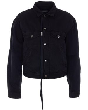 Ann Demeulemeester Single-Breasted Long-Sleeved Shirt - Blue