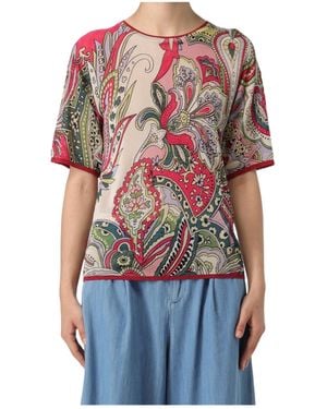 Liu Jo Printed Knitted T-Shirt - Multicolor
