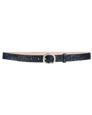 Rag & Bone Crocembossed Leather Belt - White