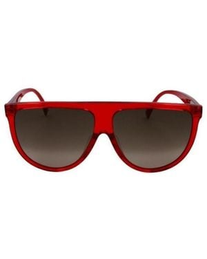 Celine Logo Logo Sunglasses - Red