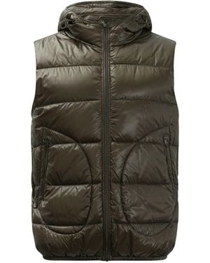 Herno Hoodie Sleeveless Jacket - Green