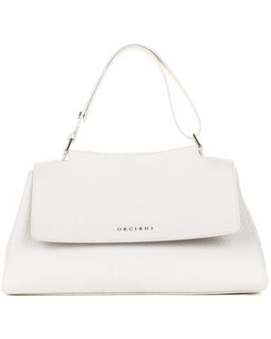 Orciani Logo Logo Shoulder Bag - White