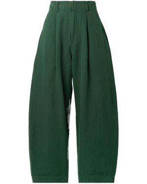 Apiece Apart High-Waisted Loose Tapered Pants - Green