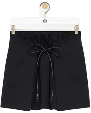 Loewe Drawstring Mini Skirt - Black