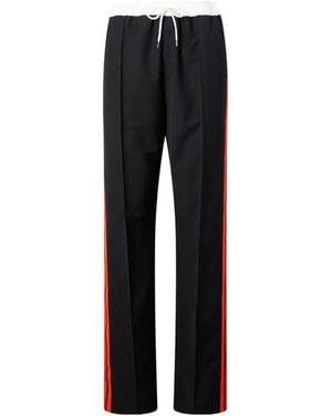 Wales Bonner Loose Striped Pants - Black