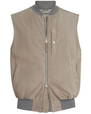 Brunello Cucinelli Suede Chest-Pocket Gilet - Brown