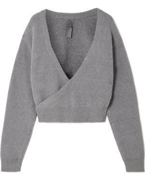 Skims Wrap Sweater - Gray