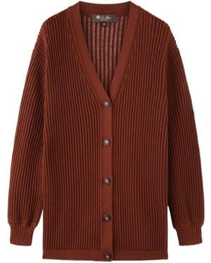 Loro Piana Buttoned V-Neck Cardigan - Brown