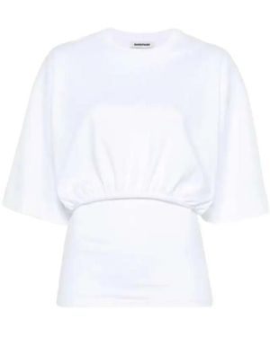 DARKPARK Gathered-Detail T-Shirt - White