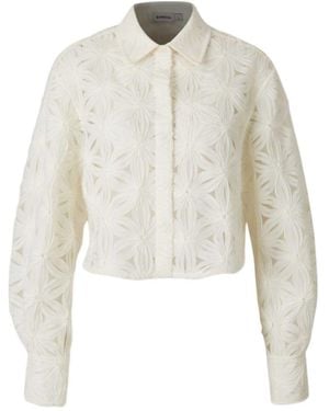 Jonathan Simkhai Anders Floral Textured Shirt - White