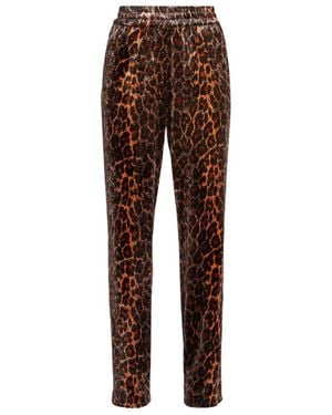 Dries Van Noten Palacos Leopard Print Casual Pants - Brown