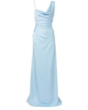 Vivienne Westwood Bridal Minerva Open-Back Satin Gown - Blue